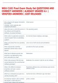 WGU C182 Final Exam Study Set QUESTIONS AND  CORRECT ANSWERS &vert; ALREADY GRADED A&plus; &vert;  VERIFIED ANSWERS &vert; JUST RELEASED