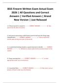 BSIS Firearm Written Exam Actual Exam 2026 &vert; All Questions and Correct Answers &vert; Verified Answers &vert; Brand New Version &vert; Just Released