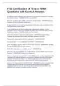 F-53 Certification of Fitness FDNY Questions with Correct Answers