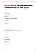 NSG 214 Midterm Exam Questions with correct Answers&vert; Graded A&plus;&vert; Latest Update