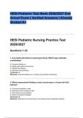  HESI Pediatric Test Bank 2026&lowbar;2027 Exit Actual Exam &lowbar; Verified Answers &lowbar; Already Graded A&plus;&period;pdf