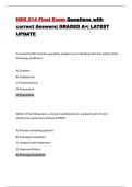 NSG 214 Final Exam Questions with correct Answers&vert; GRADED A&plus;&vert; LATEST UPDATE