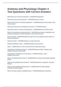 Anatomy and Physiology Chapter 4 Test Questions with Correct Answers