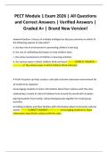 PECT Module 1 Exam 2026 &vert; All Questions and Correct Answers &vert; Verified Answers &vert; Graded A&plus; &vert; Brand New Version&excl;