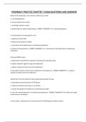 PHARMACY PRACTICE CHAPTER 7 EXAM QUESTIONS AND ANSWER