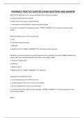 PHARMACY PRACTICE CHAPTER 8 EXAM QUESTIONS AND ANSWERS