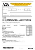 2025 AQA GCSE FOOD PREPARATION AND NUTRITION Paper  1 Food Preparation and Nutrition Question Paper & Mark  Scheme &lpar;Merged&rpar; June 2025 &lbrack;VERIFIED&rsqb;