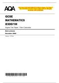 2024 AQA GCSE MATHEMATICS 8300&sol;1H Higher Tier Paper 1  Non-Calculator Question Paper & Mark Scheme &lpar;Merged&rpar;  November 2024 &lbrack;VERIFIED&rsqb;