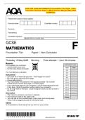 2025 AQA GCSE MATHEMATICS Foundation Tier Paper 1 Non Calculator Question Paper & Mark Scheme &lpar;Merged&rpar; May 2025  &lbrack;VERIFIED&rsqb;