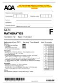 2025 AQA GCSE MATHEMATICS Foundation Tier Paper 2  Calculator Question Paper & Mark Scheme &lpar;Merged&rpar; June 2025  &lbrack;VERIFIED&rsqb;