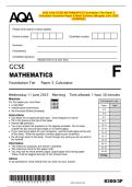 May&ndash;June 2025 AQA GCSE Mathematics Foundation &lpar;Non-Calculator & Calculator&rpar; &vert; Combined Question Papers & Mark Schemes
