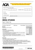 2025 AQA GCSE MEDIA STUDIES Paper 2 Media Two Question  Paper & Mark Scheme &lpar;Merged&rpar; May 2025 &lbrack;VERIFIED&rsqb;
