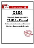 &lpar;Tasks 1&comma; 2&comma; 3 & 4&rpar; WGU D184 Passed MEGA Bundle &ndash; Completed Submission