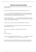 QBM EXAM 4 QUESTIONS AND ANSWERS