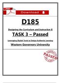 WGU D185 Task 3 Passed Guide &lpar;2026&rpar; &ndash; Digital Tools for Authentic Learning &ndash; PDF