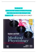 TEST BANK For Guyton and Hall Textbook of Medical Physiology&comma; 14th Edition by John E&period; Hall&semi; Michael E&period; Hall&comma; Verified Chapters 1 - 86&comma; Complete Newest Version