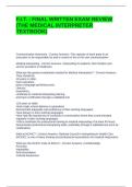 F&period;I&period;T&period; FINAL WRITTEN EXAM REVIEW &lpar;THE MEDICAL INTERPRETER TEXTBOOK&rpar; QUESTIONS AND ANSWERS