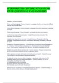INTERPRETER CERTIFICATION EXAM PREP QUESTIONS AND ANSWERS