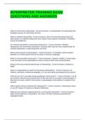 INTERPRETER TRAINING EXAM QUESTIONS AND ANSWERS