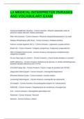 L4 MEDICAL INTERPRETER PHRASES AND VOCABULARY EXAM QUESTIONS AND ANSWERS &vert; LATEST UPDATE &vert; GRADED A