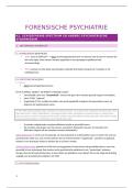 Samenvatting forensische psychiatrie