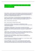 MEDICAL INTERPRETER-ROLES AND ETHICS EXAM QUESTIONS WITH VERIFIED ANSWERS