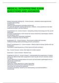 MEDICAL INTERPRETING EXAM QUESTIONS AND ANSWERS