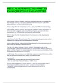 MEDICAL INTERPRETING WRITTEN EXAM QUESTIONS AND ANSWERS