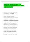 MEDICAL TERMINOLOGY FOR INTERPRETERS EXAM QUESTIONS AND ANSWERS