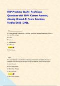 FNP Predictor Study &vert; Real Exam Questions with 100&percnt; Correct Answers&comma; Already Graded A&plus; Score Solutions&comma; Verified 2025 &vert; 2026&period;    