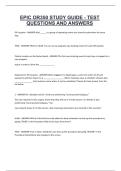 EPIC OR350 &ndash; Study Guide with Test Questions and Answers