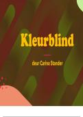 All you need to know summary with questions and answers and specific vocabulary English-Afrikaans list about the poem "Kleurblind" by Carina Stander