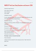 NURS 617 Final Exam Study Questions and Answers 2026
