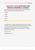 DEVICE RAC EXAM QUESTIONS AND VERIFIED ANSWERS&vert; A&plus; GRADED 