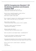 AAFCS Competencies Standard 1&period;00 Vocabulary Questions and Answers Updated 2026