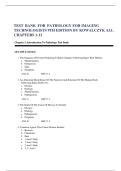 Test Bank For Kowalczyk's Pathology for Imaging Technologists&comma; 9th Edition by Nina Kowalczyk&vert; 9780443224300&vert; All Chapters 1-12&vert; LATEST &vert;2025
