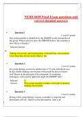 NURS 6650 Final Exam questions and correct detailed answers&period;