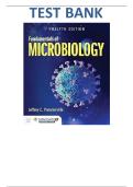 TEST BANK For Fundamentals of Microbiology&comma; 12th Edition by Jeffrey C&period; Pommerville&comma; All Chapters 1 - 27&comma; Complete Newest Version
