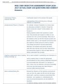 WGU C909 OBJECTIVE ASSESSMENT EXAM 2026 2027 ACTUAL EXAM 100 QUESTIONS AND CORRECT  Answers&period; 