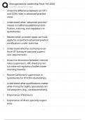 Management & Leadership Final Fall 2025 &sol; Comprehensive Study Guide &sol; Score 100&percnt; &sol; Test Bank & Exam Prep