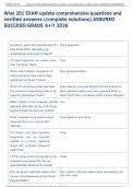 Wise 201 EXAM update comprehensive questions and  verified answers &lpar;complete solutions&rpar; ASSURED  SUCCESS&vert;GRADE A&plus;&excl;&excl; 2026 