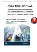 SOLUTION MANUAL Construction Accounting and Financial Management&comma; 4th Edition Steven J&period; Peterson Chapters 1 - 18&comma; Complete Newest Version