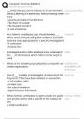 Computer Forensics Midterm &sol; Study Guide & Test Bank &sol; Score 100&percnt; &sol; 2025 Cybersecurity & Digital Evidence