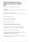 ABCTE&colon; Alphabetics & Fluency Questions and Answers Updated 2023