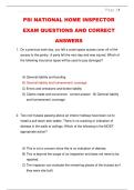 PSI NATIONAL HOME INSPECTOR EXAM QUESTIONS AND CORRECT ANSWERS
