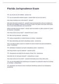 Florida Jurisprudence Exam Questions with Correct Answers