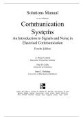 Solutions Manual for Communication Systems&colon; An Introduction to Signals and Noise in Electrical Communication&comma; 4th EditionSolutions Manual for Communication Systems&colon; An Introduction to Signals and Noise in Electrical Communication&comma; 4th EditionSolutions Man