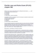 Florida Laws and Rules Exam &lpar;FCLR&rpar; - chapter 460&period; Questions with Correct Answers