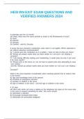 HESI RN EXIT EXAM QUESTIONS AND VERIFIED ANSWERS 2027
