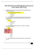NSG 6435 Final Exam PEDS Questions And Answers Latest Update THIS YEAR&period;